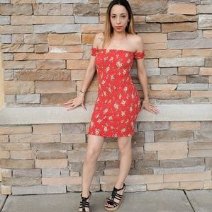 Red Floral dress